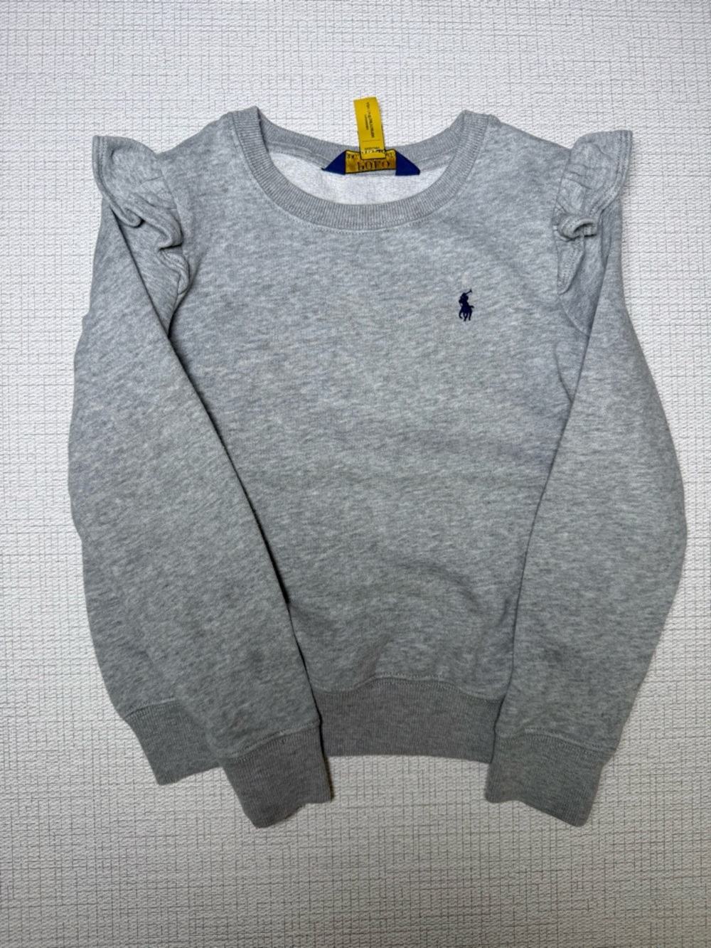 Ralph Lauren Light Gray Crewneck Sweatshirt with Navy Pony